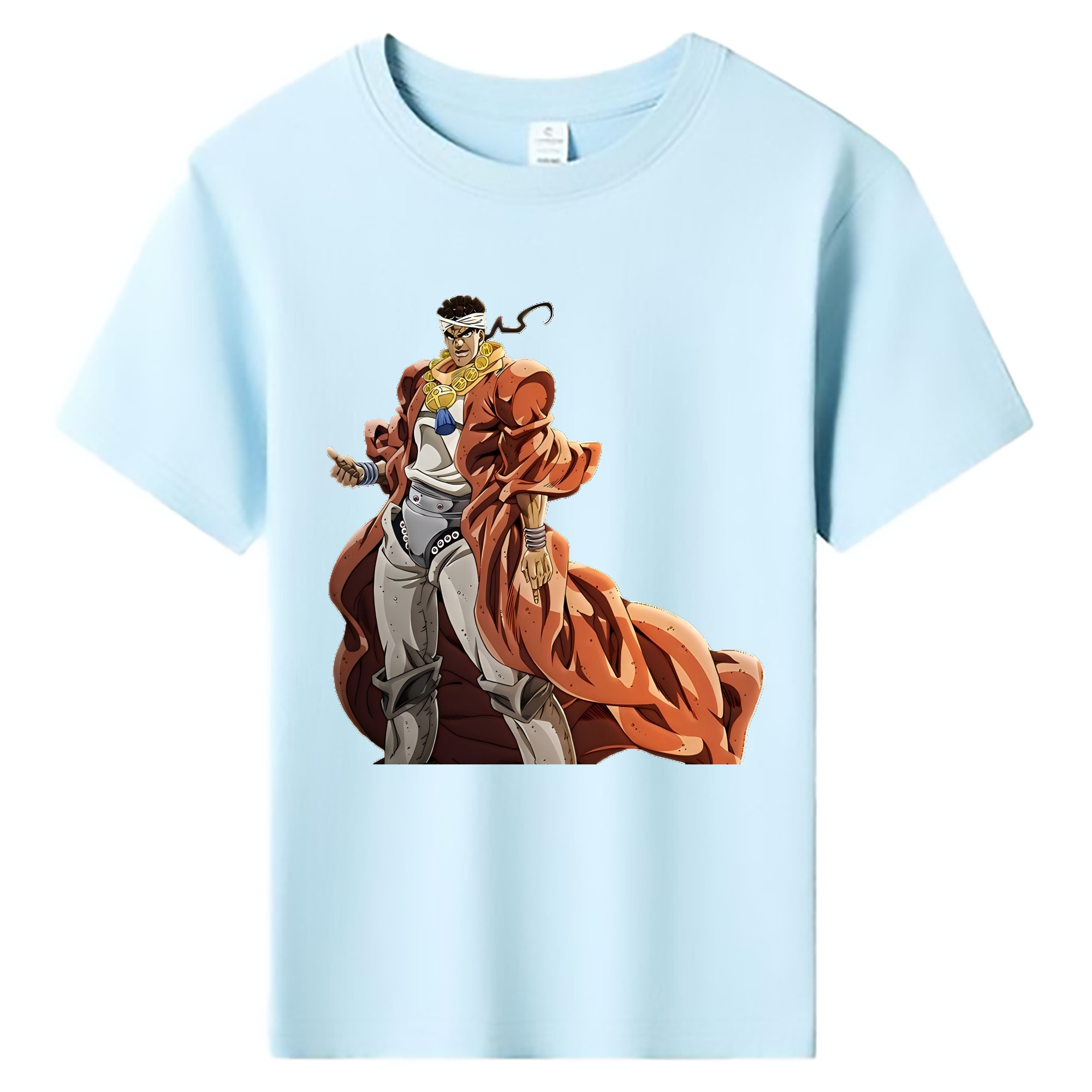 （画像用） ジョジョの奇妙な冒険 ムハンマド?アブドゥル JoJo's Bizarre Adventure Muhammad Avdol 綿100％キッズTシャツ（フロントプリント）